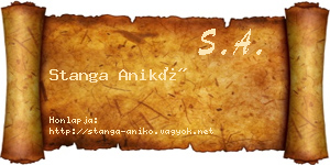 Stanga Anikó névjegykártya